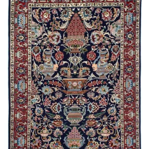Perserteppich - Ghom 188 x 135 cm - dunkelblau