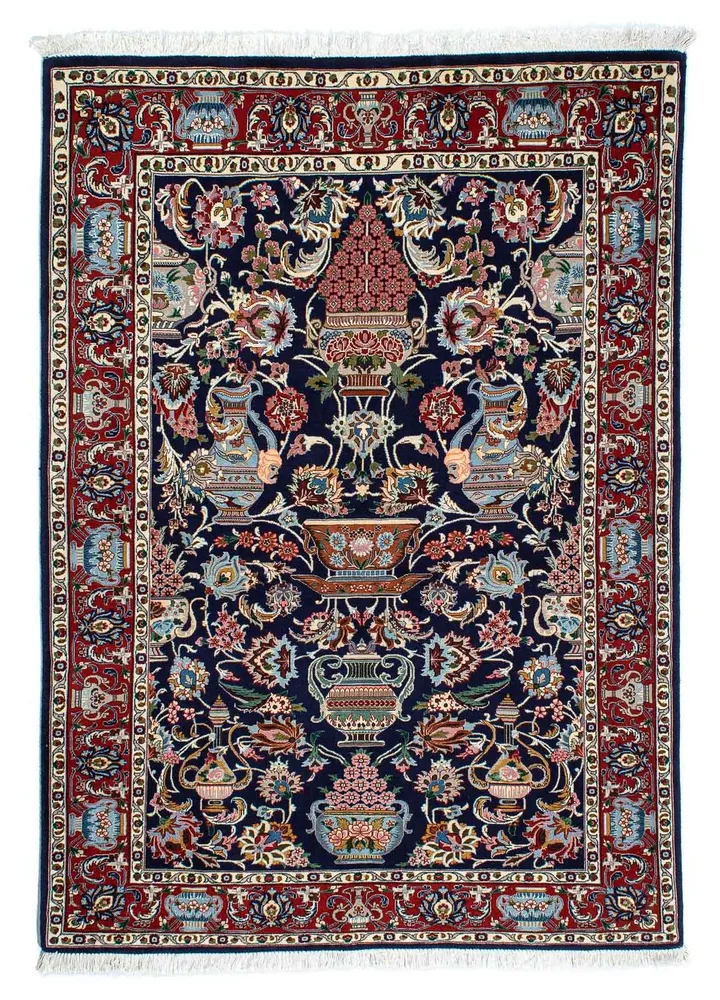 Perserteppich - Ghom 188 x 135 cm - dunkelblau