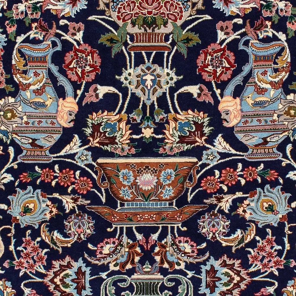 Perserteppich - Ghom 188 x 135 cm - dunkelblau