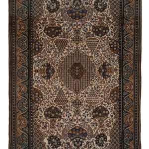 Perserteppich - Ghom - 226 x 135 cm - dunkelbeige