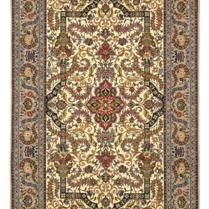 Perserteppich - Isfahan - Premium - Seidenkette - 171 x 111 cm - beige