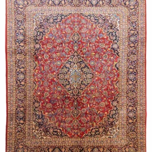 Perserteppich - Keshan 384 x 303 cm - blau