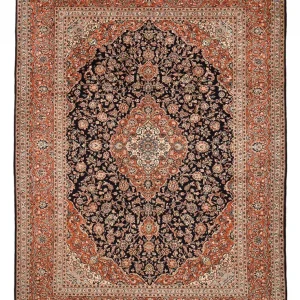 Perserteppich - Keshan - 403 x 295 cm - dunkelblau