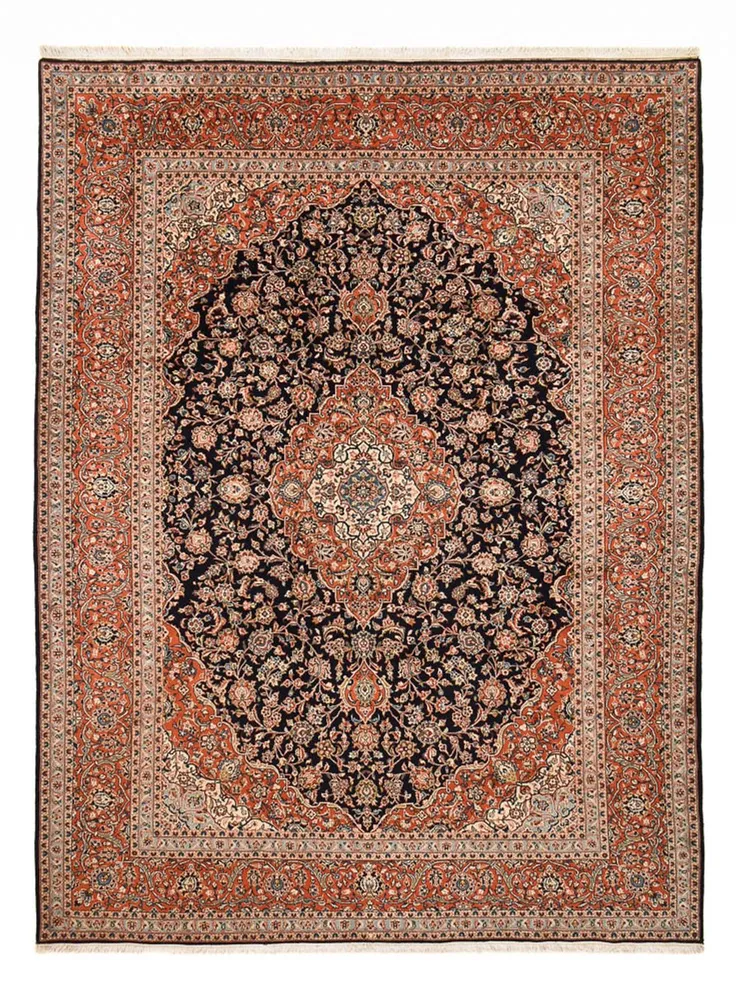 Perserteppich - Keshan - 403 x 295 cm - dunkelblau