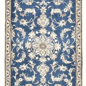 Perserteppich - Nain - 137 x 88 cm - blau
