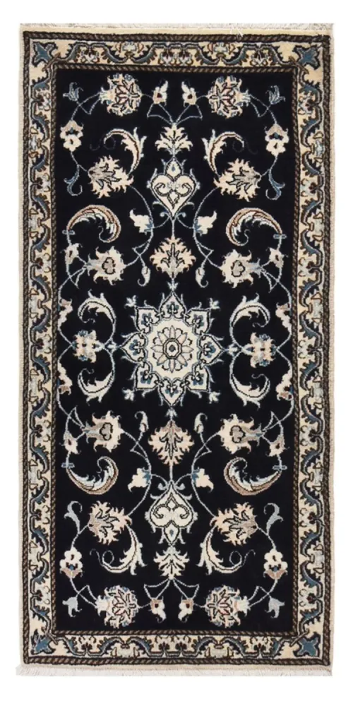 Perserteppich - Nain - 138 x 66 cm - dunkelblau