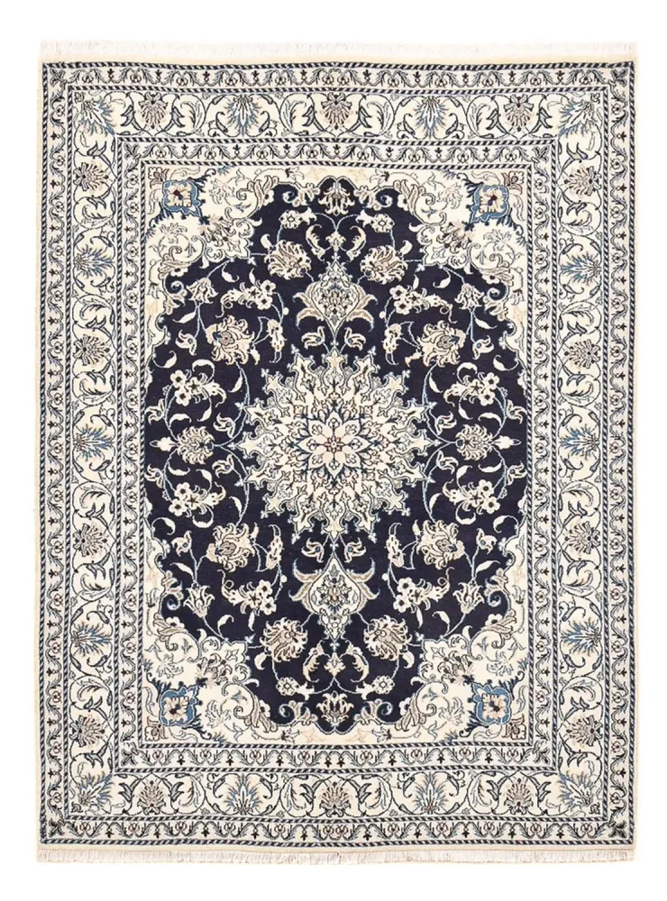 Perserteppich - Nain - 198 x 149 cm - dunkelblau