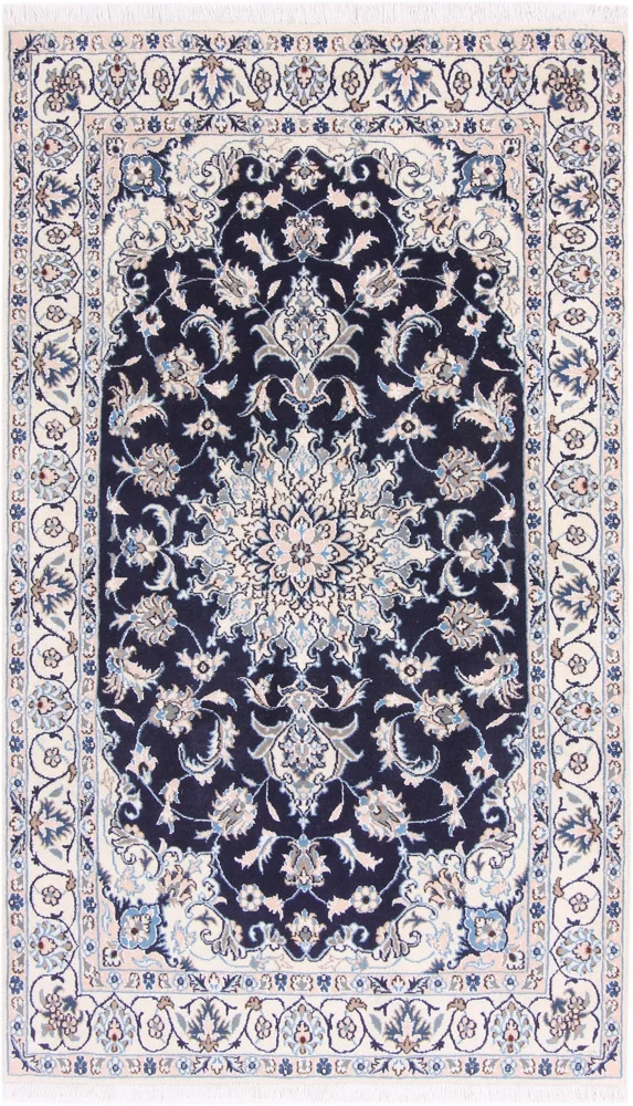 Perserteppich - Nain - 202 x 119 cm - dunkelblau