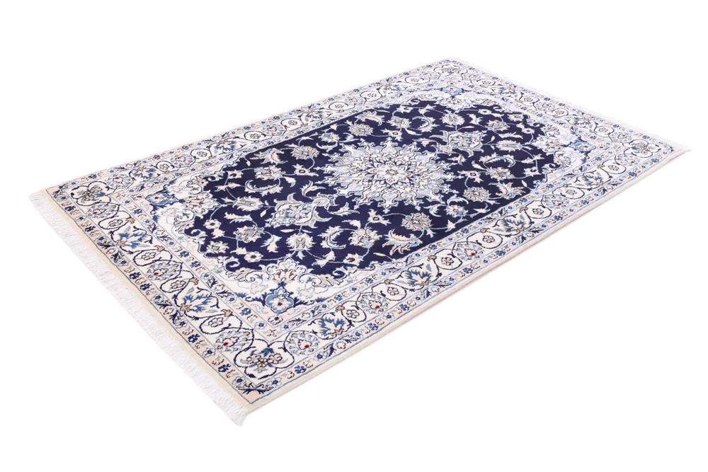 Perserteppich - Nain - 202 x 119 cm - dunkelblau