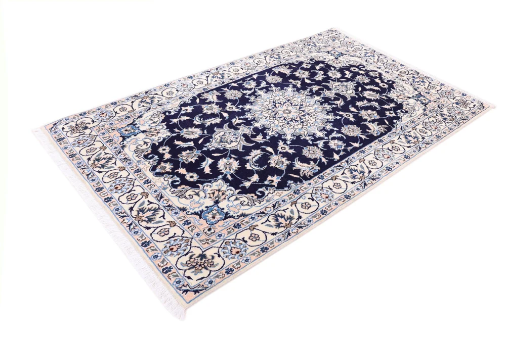 Perserteppich - Nain - 202 x 119 cm - dunkelblau