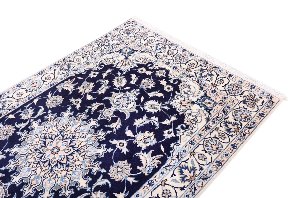Perserteppich - Nain - 202 x 119 cm - dunkelblau