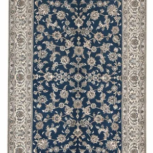 Perserteppich - Nain - 282 x 193 cm - petrolblau