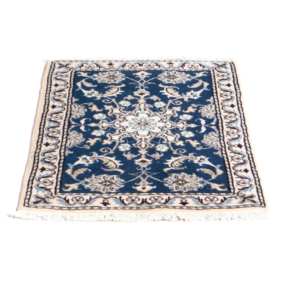 Perserteppich - Nain - 90 x 60 cm - blau