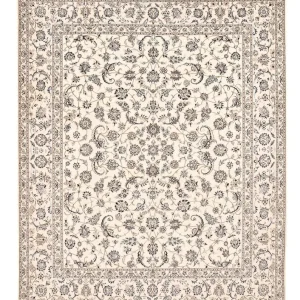 Perserteppich - Nain - Premium - 307 x 255 cm - weiß