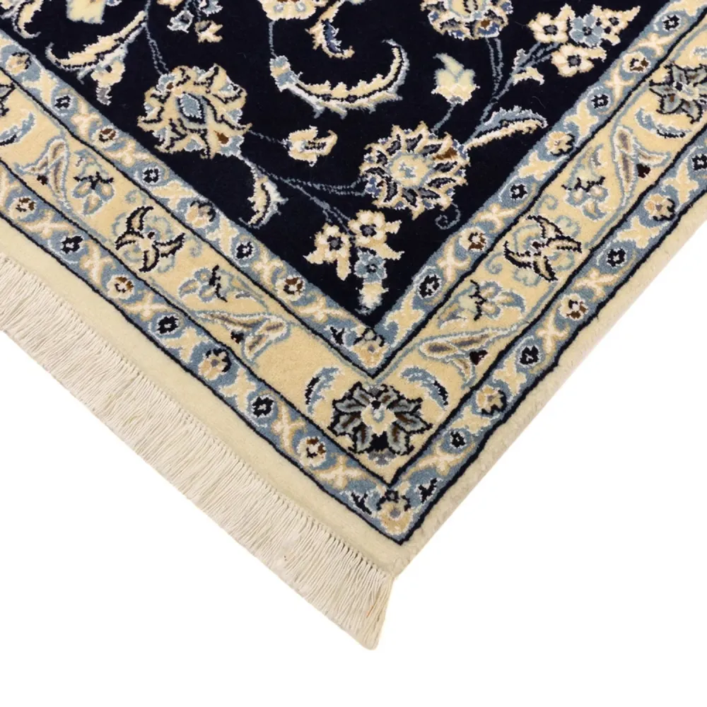 Perserteppich - Nain - Royal - 137 x 88 cm - dunkelblau