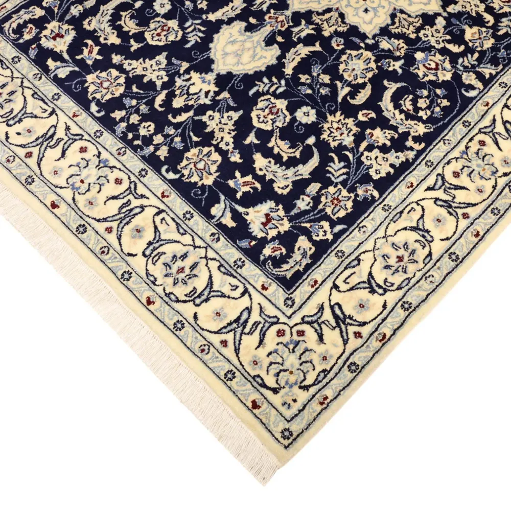 Perserteppich - Nain - Royal - 157 x 106 cm - dunkelblau