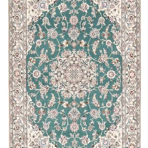 Perserteppich - Nain - Royal - 203 x 127 cm - grün