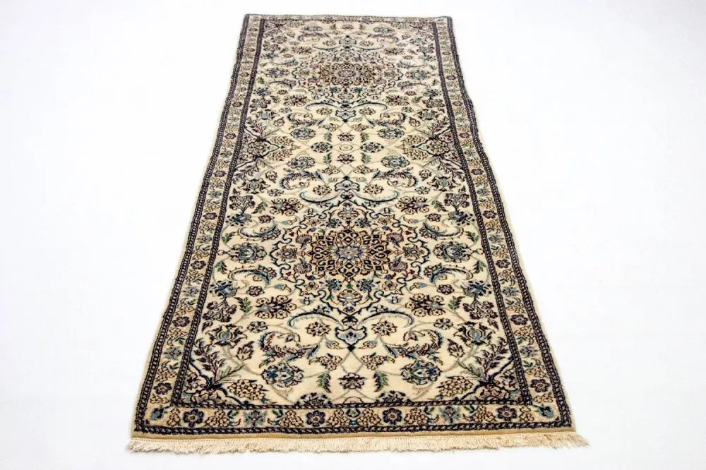 Perserteppich - Nain - Royal 254 x 88 cm Teppich Läufer