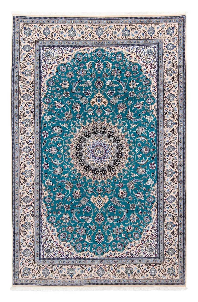 Perserteppich - Nain - Royal 305 x 201 cm - seeblau