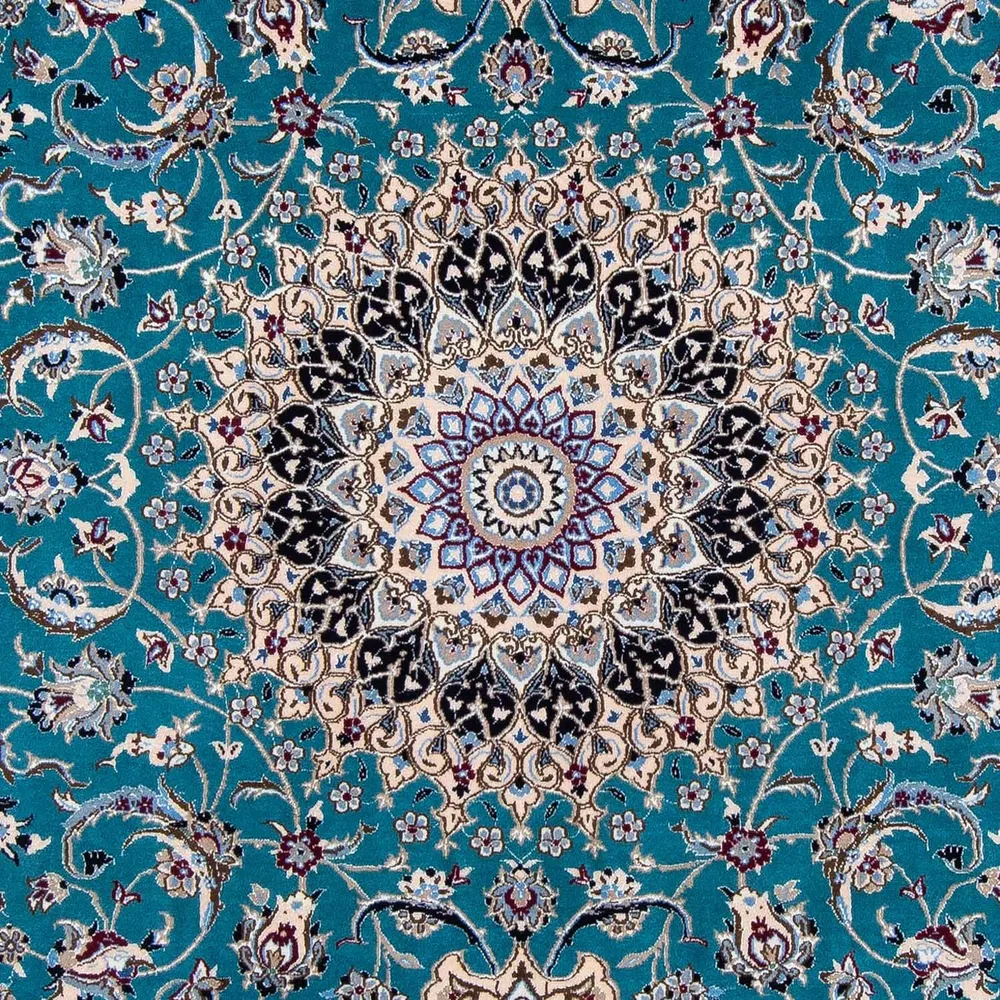 Perserteppich - Nain - Royal 305 x 201 cm - seeblau