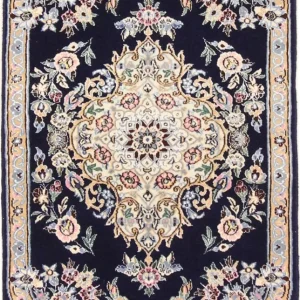 Perserteppich - Nain - Royal - 90 x 60 cm - dunkelblau