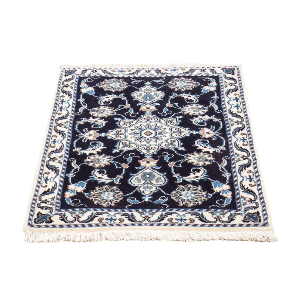 Perserteppich - Nain - Royal - 90 x 60 cm - dunkelblau