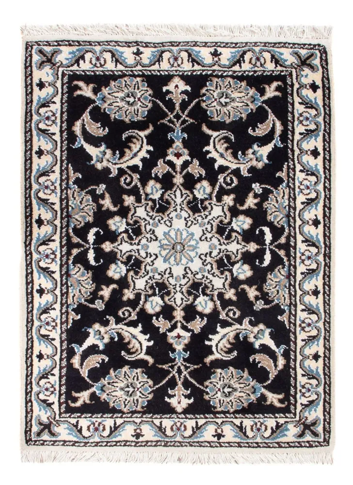 Perserteppich - Nain - Royal - 90 x 60 cm - dunkelblau