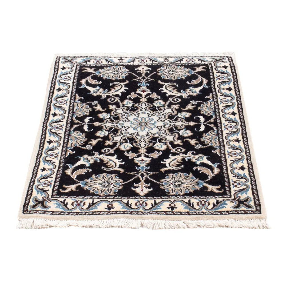 Perserteppich - Nain - Royal - 90 x 60 cm - dunkelblau
