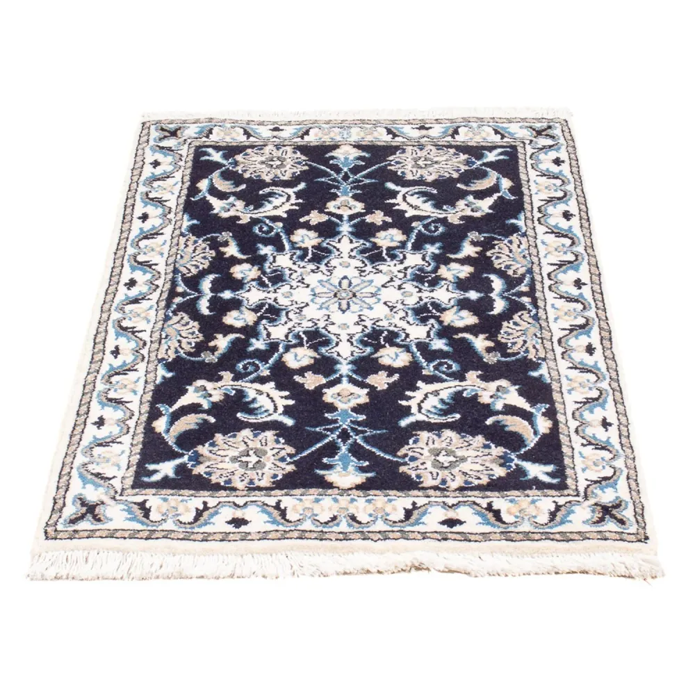 Perserteppich - Nain - Royal - 90 x 60 cm - dunkelblau