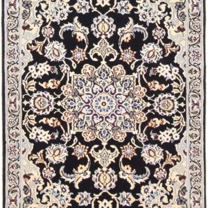 Perserteppich - Nain - Royal - 90 x 60 cm - dunkelblau