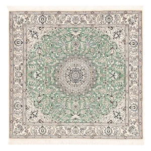 Perserteppich - Nain - Royal quadratisch - 152 x 149 cm - hellgrün