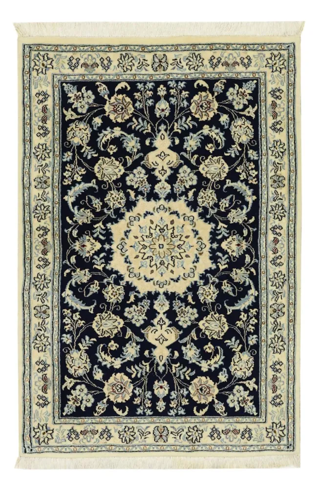Perserteppich - Nain - Royal - Royal - 114 x 78 cm - dunkelblau