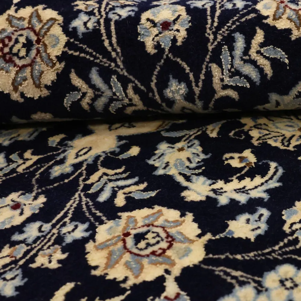 Perserteppich - Nain - Royal - Royal - 114 x 78 cm - dunkelblau
