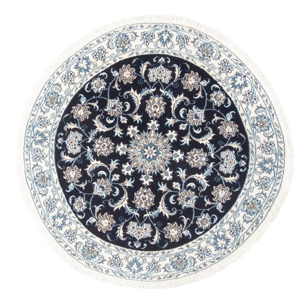 Perserteppich - Nain rund - 150 x 150 cm - dunkelblau