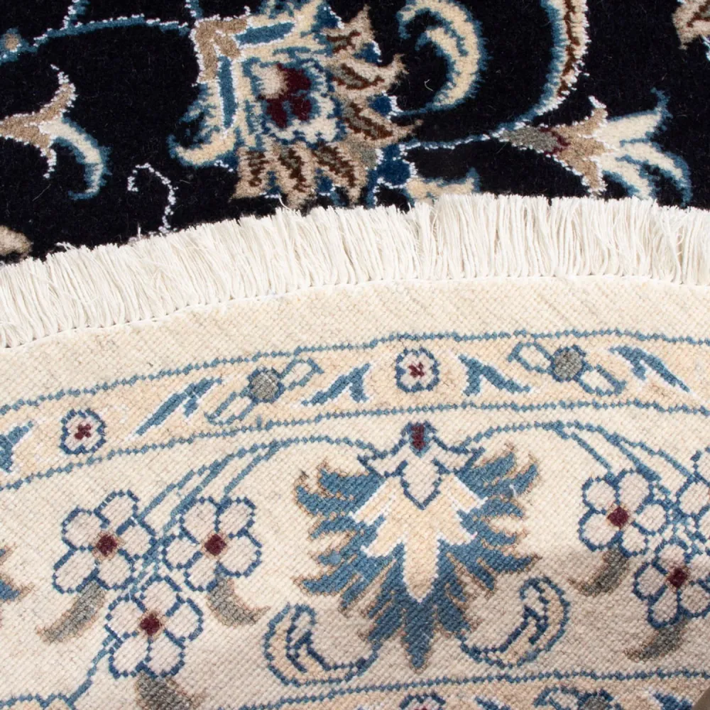 Perserteppich - Nain rund - 150 x 150 cm - dunkelblau