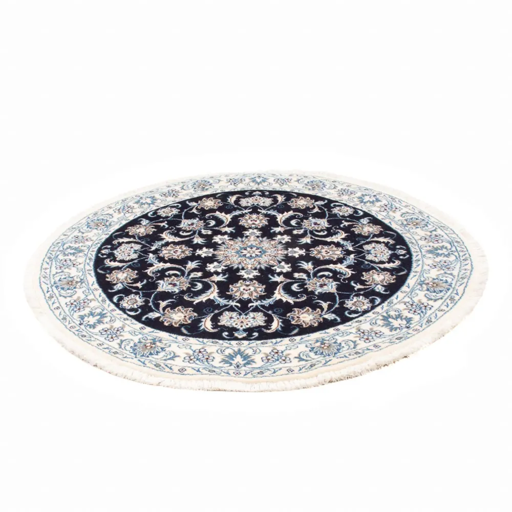 Perserteppich - Nain rund - 150 x 150 cm - dunkelblau