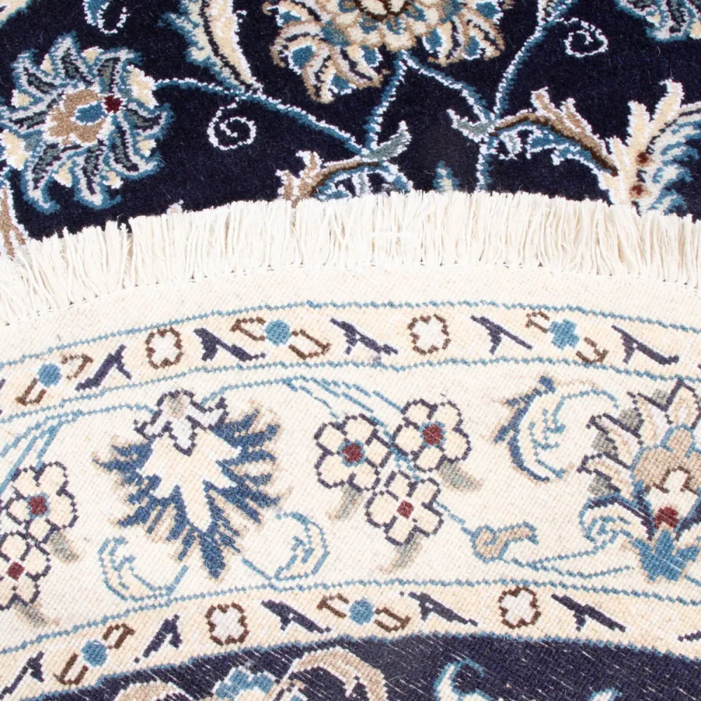 Perserteppich - Nain rund - 150 x 150 cm - dunkelblau