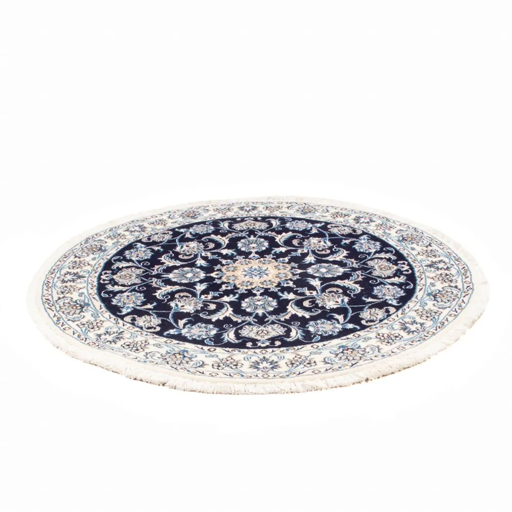 Perserteppich - Nain rund - 150 x 150 cm - dunkelblau