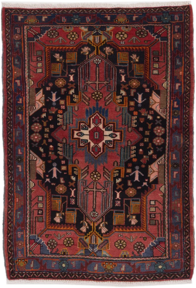 Perserteppich - Nomadic - 125 x 85 cm - dunkelrot
