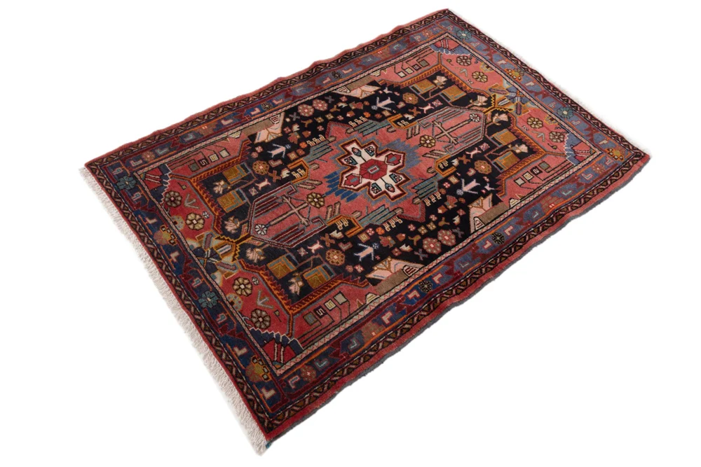 Perserteppich - Nomadic - 125 x 85 cm - dunkelrot