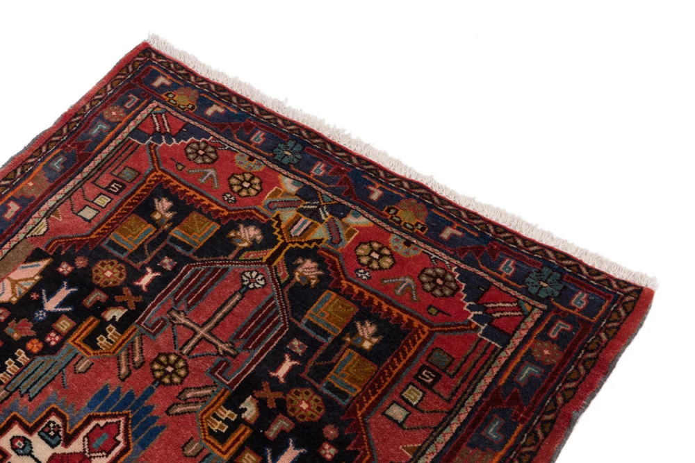 Perserteppich - Nomadic - 125 x 85 cm - dunkelrot