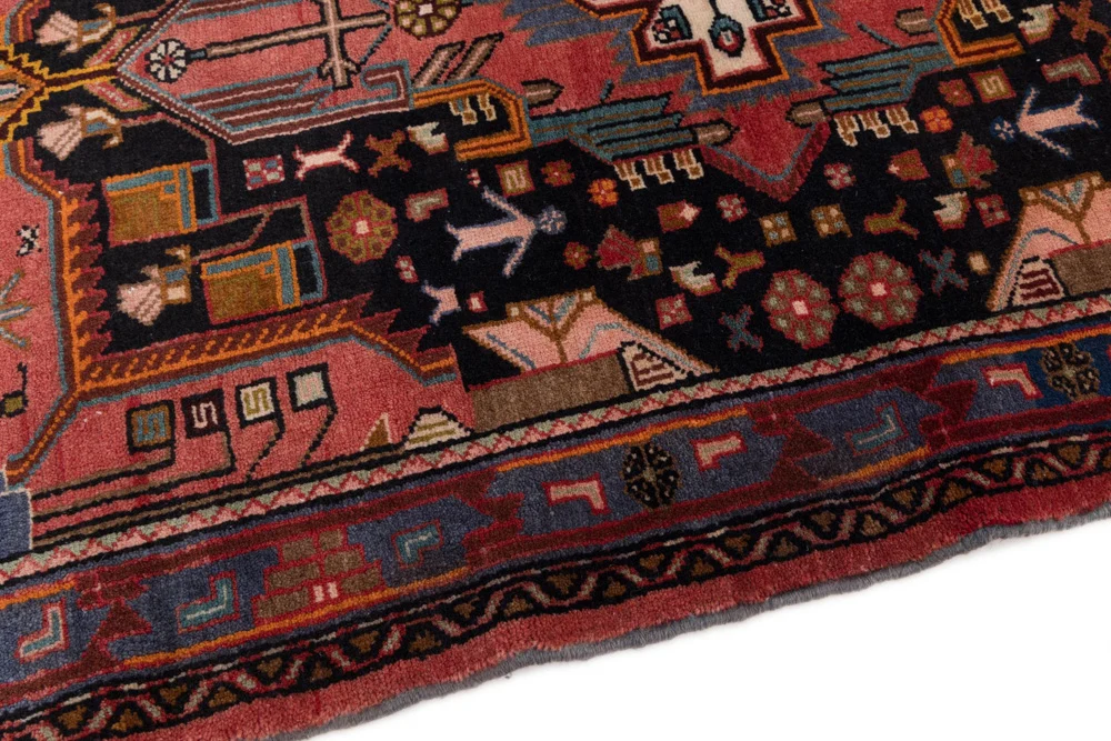 Perserteppich - Nomadic - 125 x 85 cm - dunkelrot