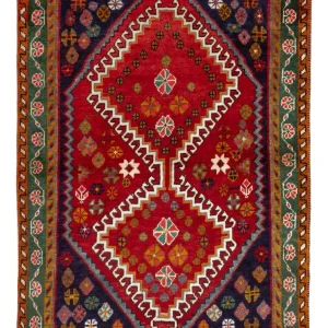 Perserteppich - Nomadic - 128 x 94 cm - rot