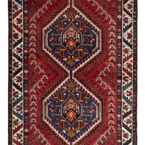 Perserteppich - Nomadic - 133 x 84 cm - dunkelrot