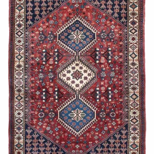 Perserteppich - Nomadic 147 x 102 cm - dunkelrot