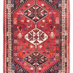Perserteppich - Nomadic 153 x 120 cm - dunkelrot