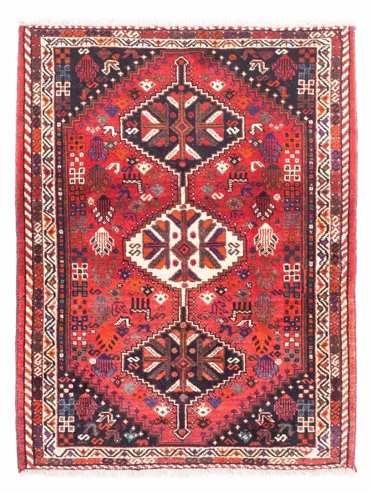 Perserteppich - Nomadic 153 x 120 cm - dunkelrot