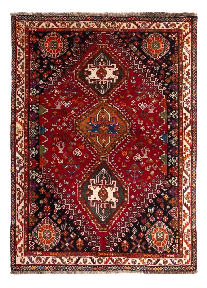 Perserteppich - Nomadic - 156 x 110 cm - dunkelrot