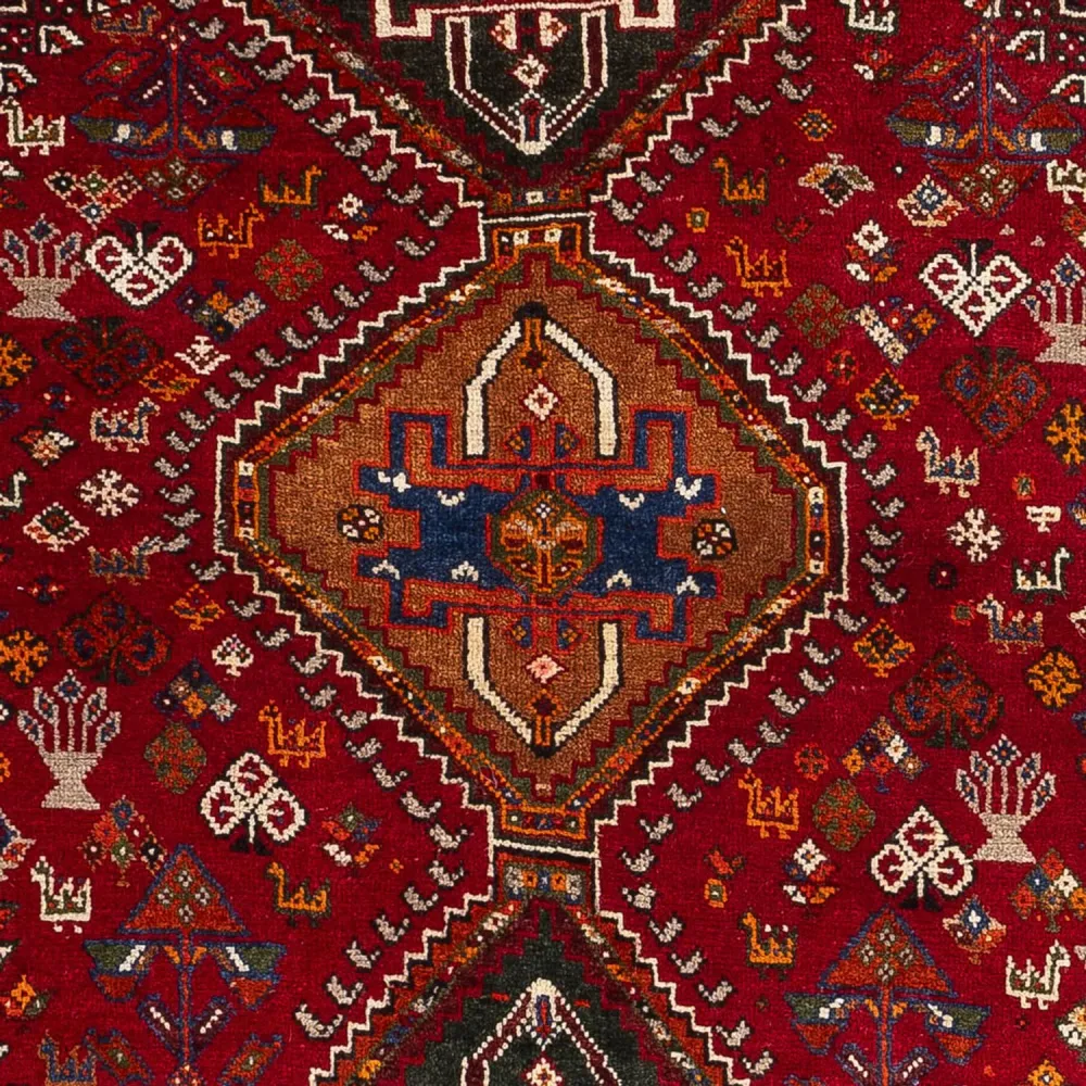 Perserteppich - Nomadic - 156 x 110 cm - dunkelrot