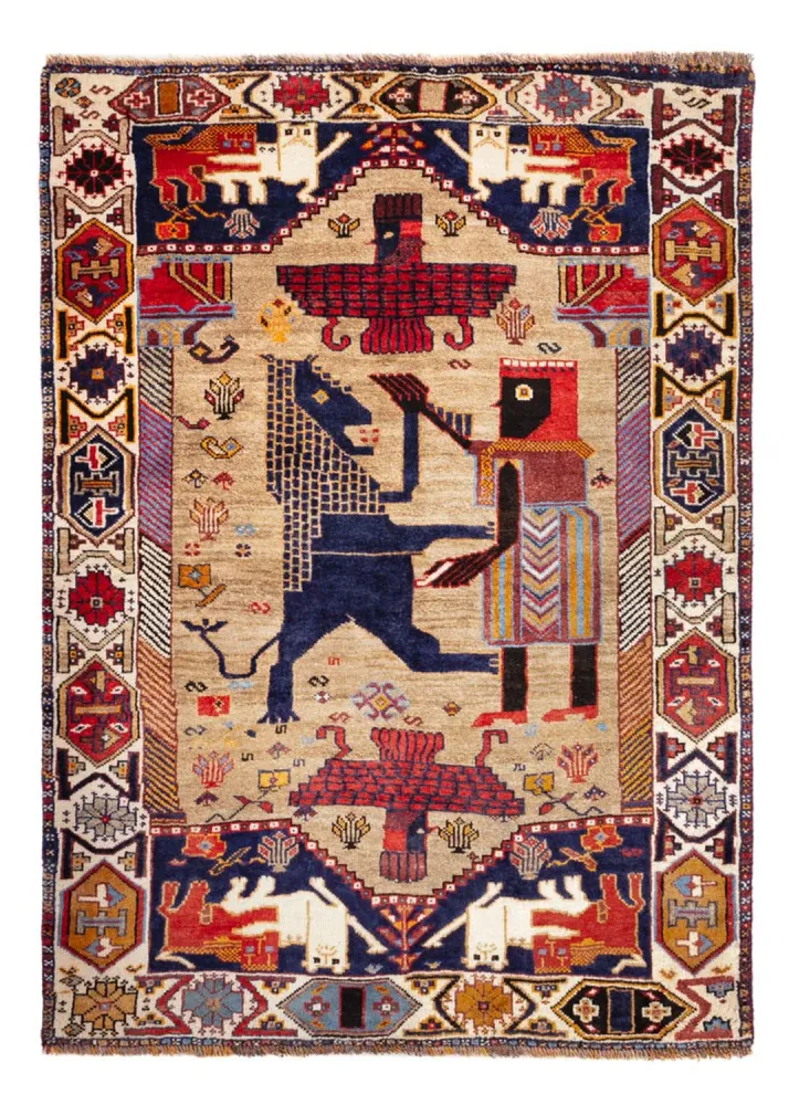 Perserteppich - Nomadic - 157 x 113 cm - mehrfarbig